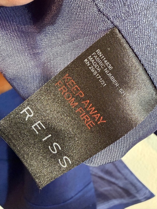 REISS Blue Magda Sheath Dress Size US 6 Sleeveless Office Minimalist Business - Picture 6 of 11